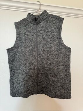 Lands End Men's Grey Sleeveless Fleece Vest